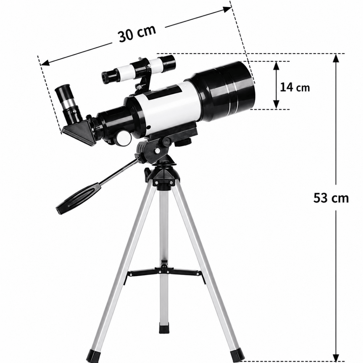 Teleskop Astronomiczny 150x dla Początkujących z Aluminiowym Statywem – Obserwacja Księżyca i Planet 4