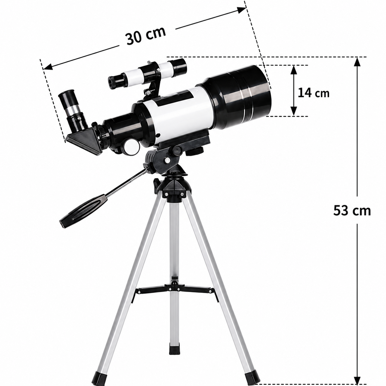 Teleskop Astronomiczny 150x dla Początkujących z Aluminiowym Statywem – Obserwacja Księżyca i Planet 4