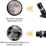 Teleskop Astronomiczny 150x dla Początkujących z Aluminiowym Statywem – Obserwacja Księżyca i Planet 1