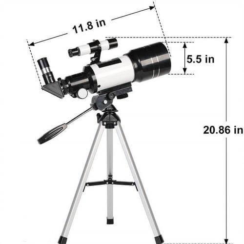Teleskop Astronomiczny 150x dla Początkujących z Aluminiowym Statywem – Obserwacja Księżyca i Planet 2