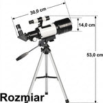 Teleskop Astronomiczny dla Początkujących 70 mm z Adapterem do Telefonu – Ogniskowa 300 mm 3