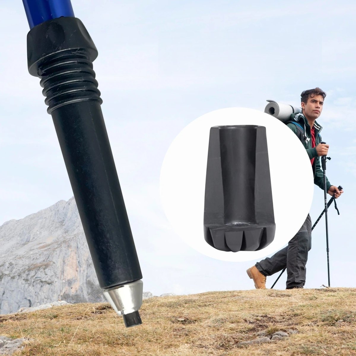 Teleskopowy Kij Trekkingowy 5-Częściowy – Lekki z Regulowaną Wysokością 110-130 cm 3