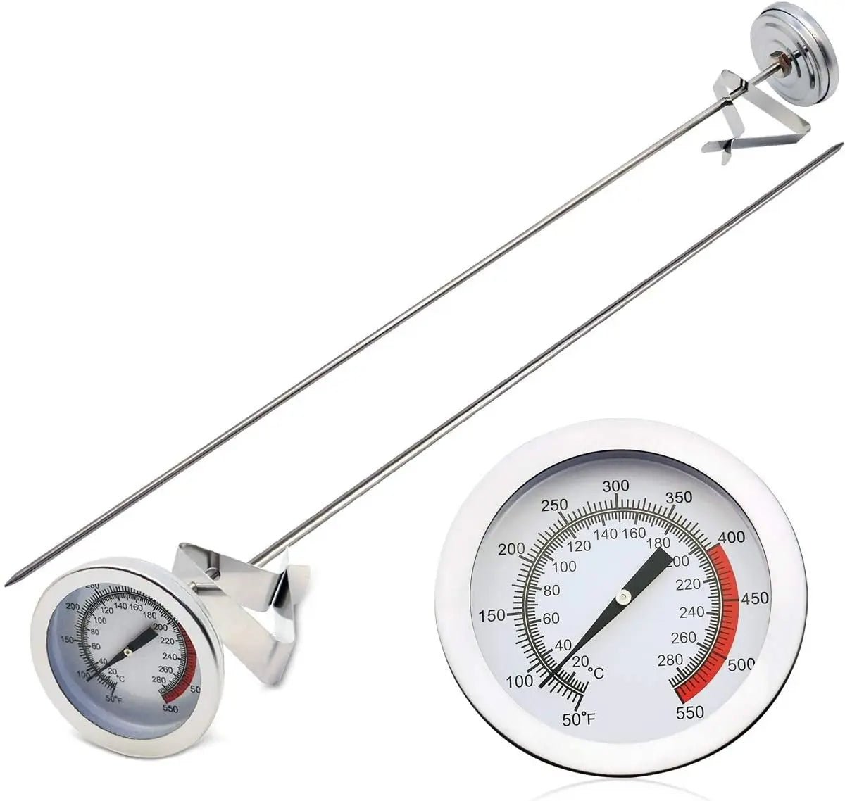 Termometr Spożywczy do Głębokiego Smażenia – Długa Sonda 400 mm, Zakres 20°C-280°C 0