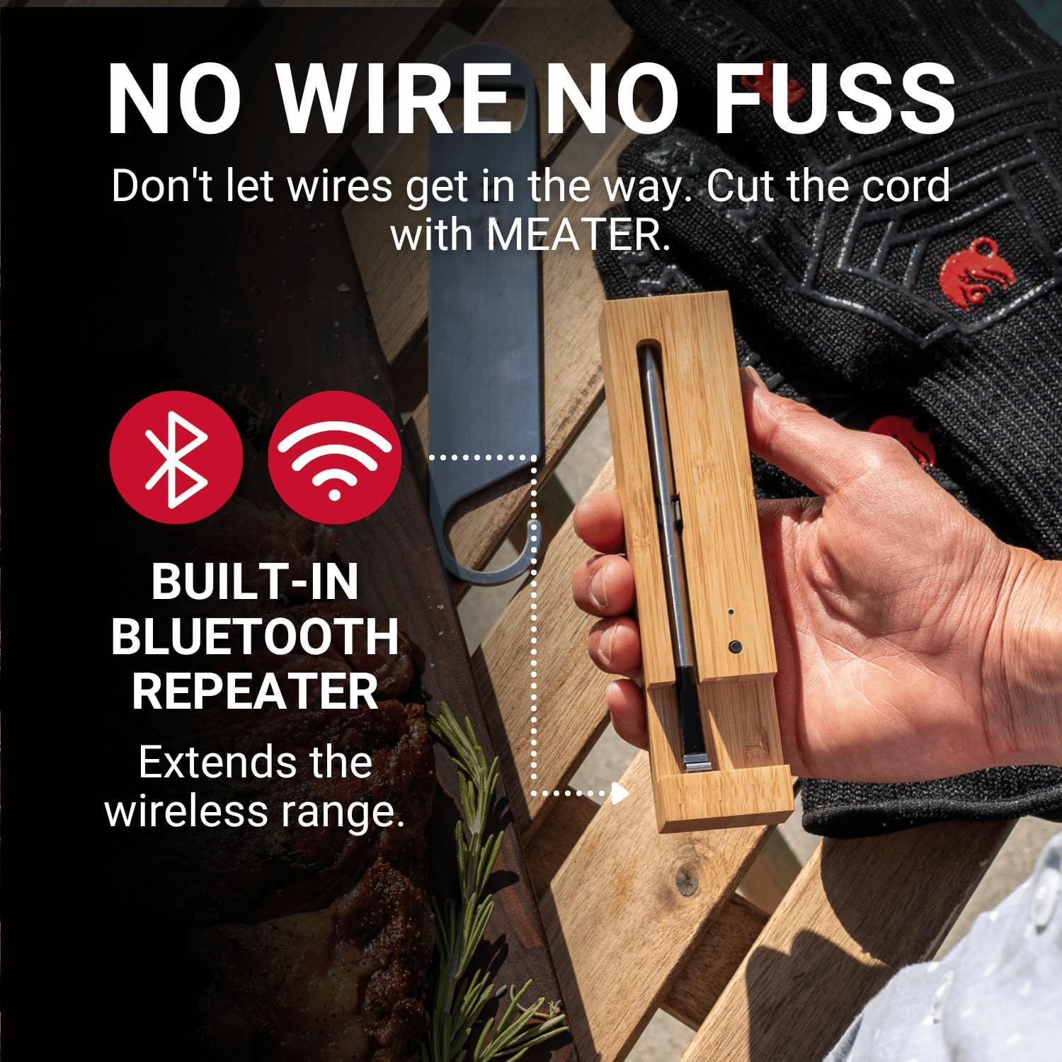 Termometr do mięsa bezprzewodowy z Bluetooth 5 – podwójne czujniki, do gotowania w domu i na zewnątrz 1