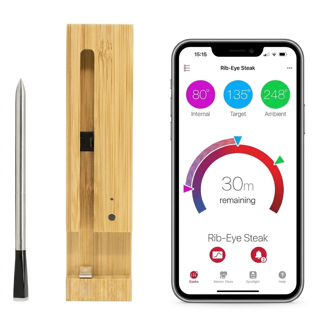 Termometr do mięsa bezprzewodowy z Bluetooth 5 – podwójne czujniki, do gotowania w domu i na zewnątrz 1