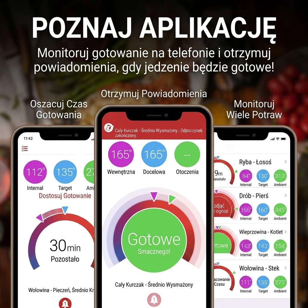 Termometr do mięsa bezprzewodowy z Bluetooth 5 – podwójne czujniki, do gotowania w domu i na zewnątrz 8