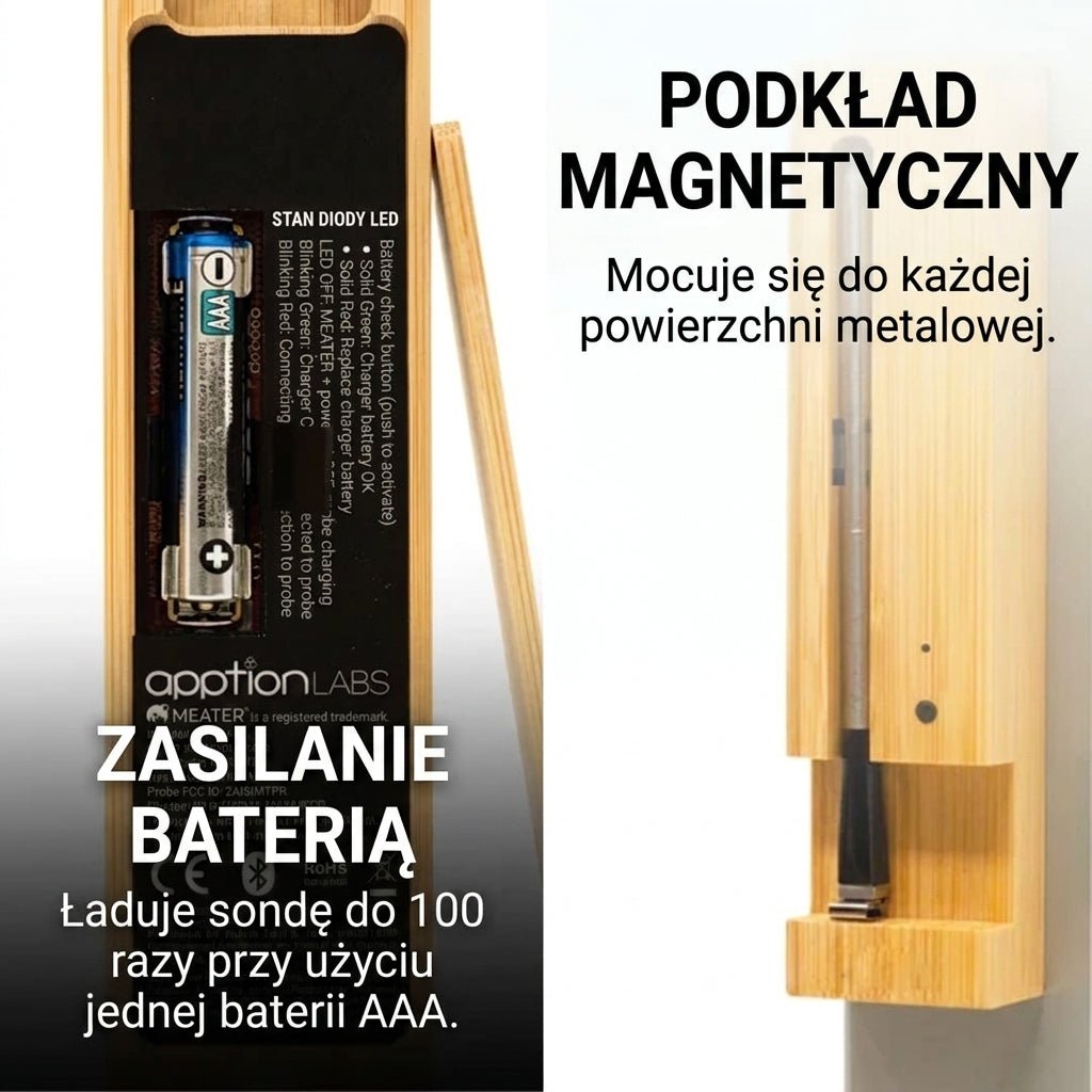 Termometr do mięsa bezprzewodowy z Bluetooth 5 – podwójne czujniki, do gotowania w domu i na zewnątrz 4