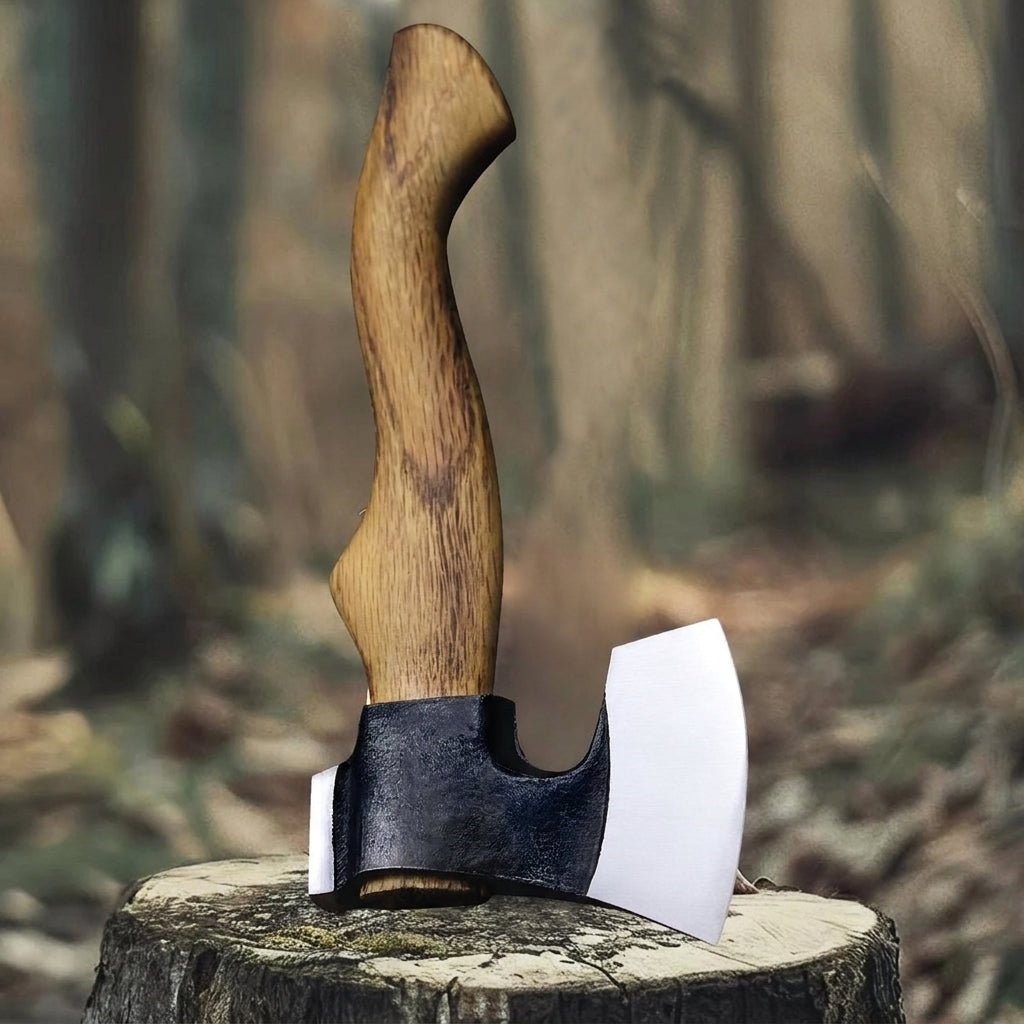 Topór Survivalowy Japoński z Kutej Stali DC53 – Narzędzie do Biwakowania i Bushcraftu 1