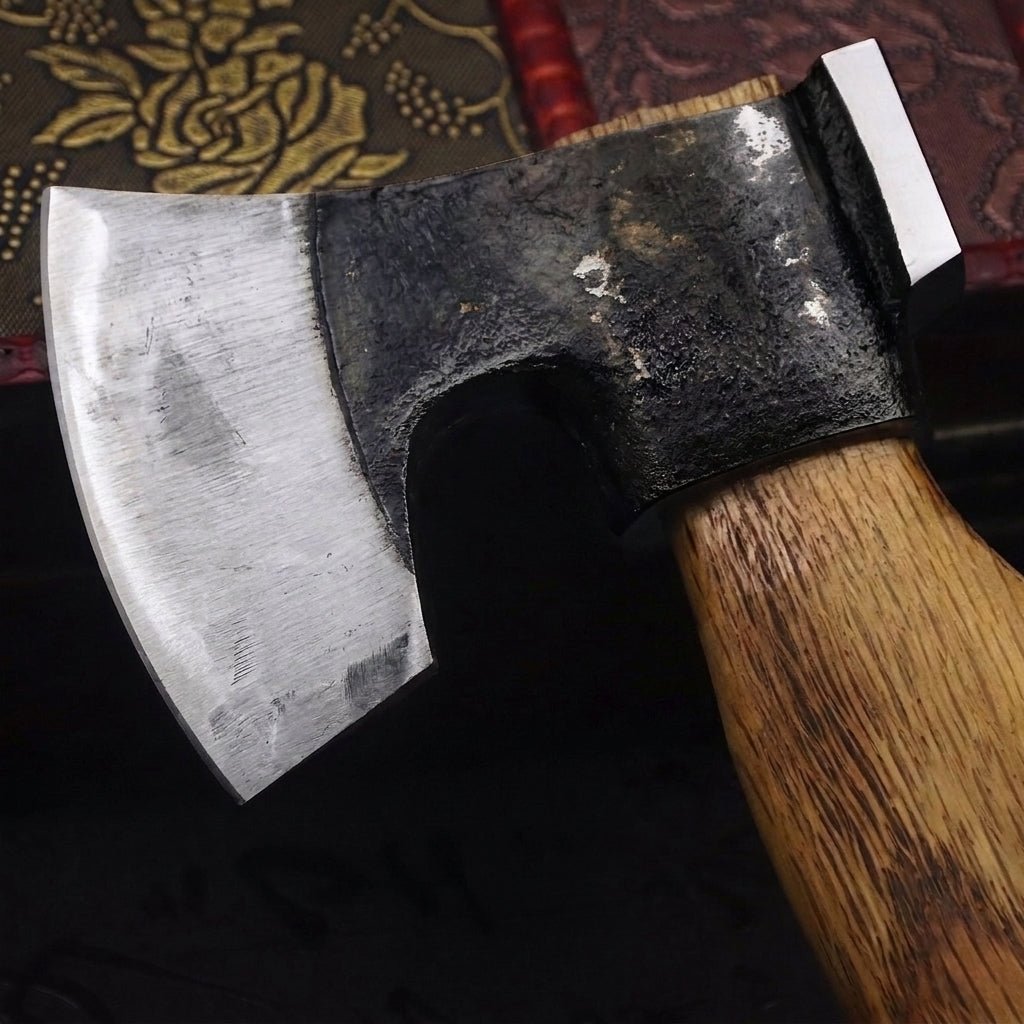 Topór Survivalowy Japoński z Kutej Stali DC53 – Narzędzie do Biwakowania i Bushcraftu 6