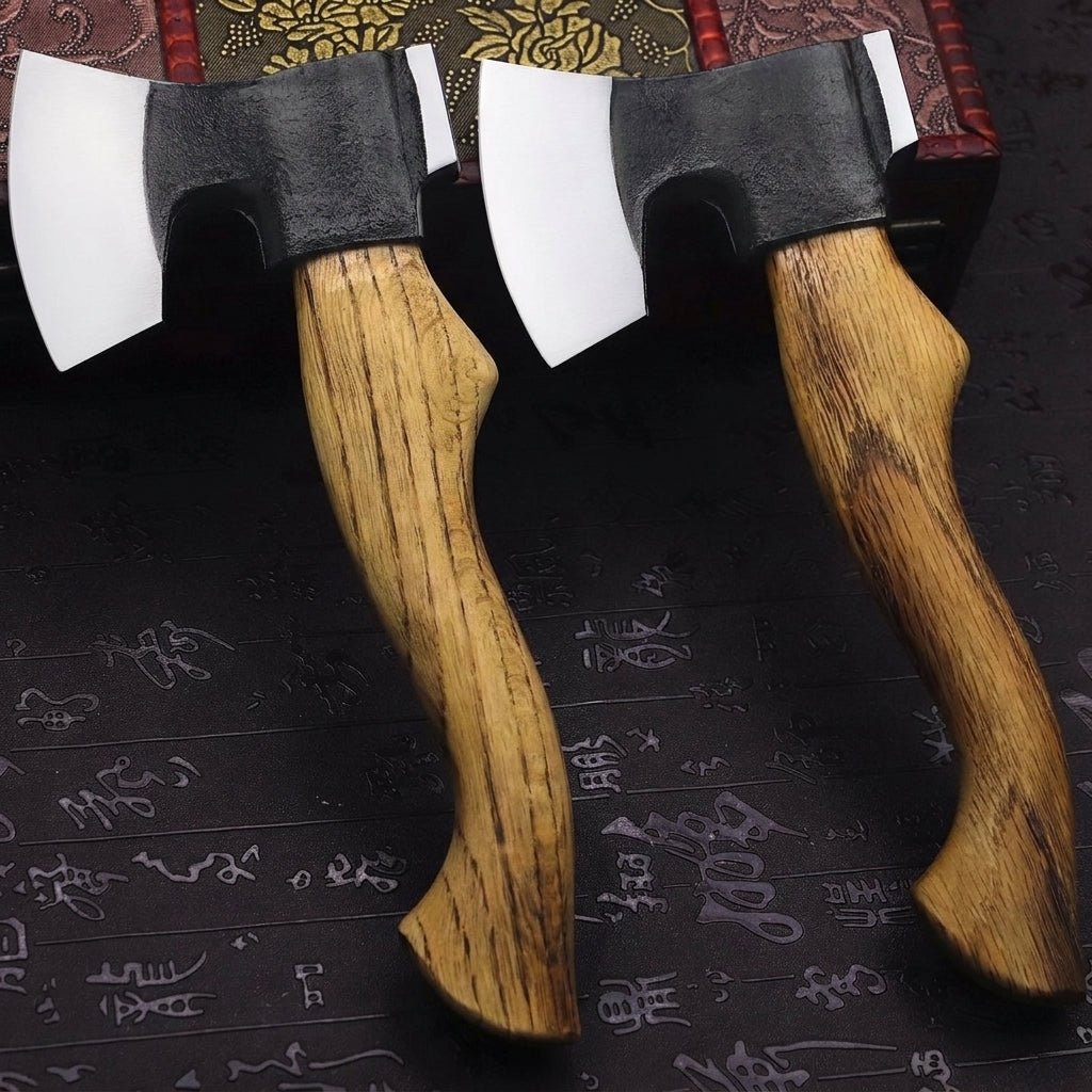 Topór Survivalowy Japoński z Kutej Stali DC53 – Narzędzie do Biwakowania i Bushcraftu 2