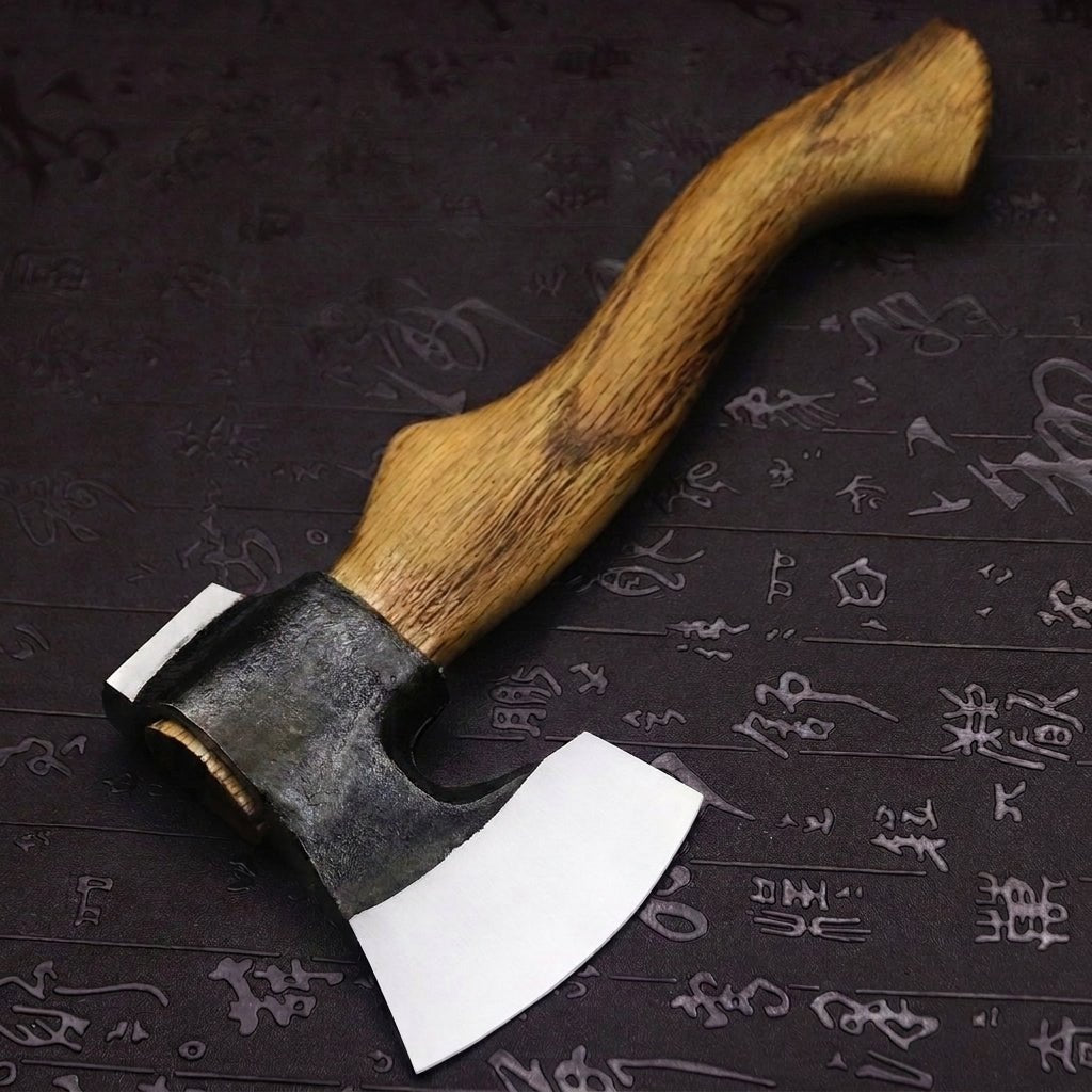Topór Survivalowy Japoński z Kutej Stali DC53 – Narzędzie do Biwakowania i Bushcraftu 8