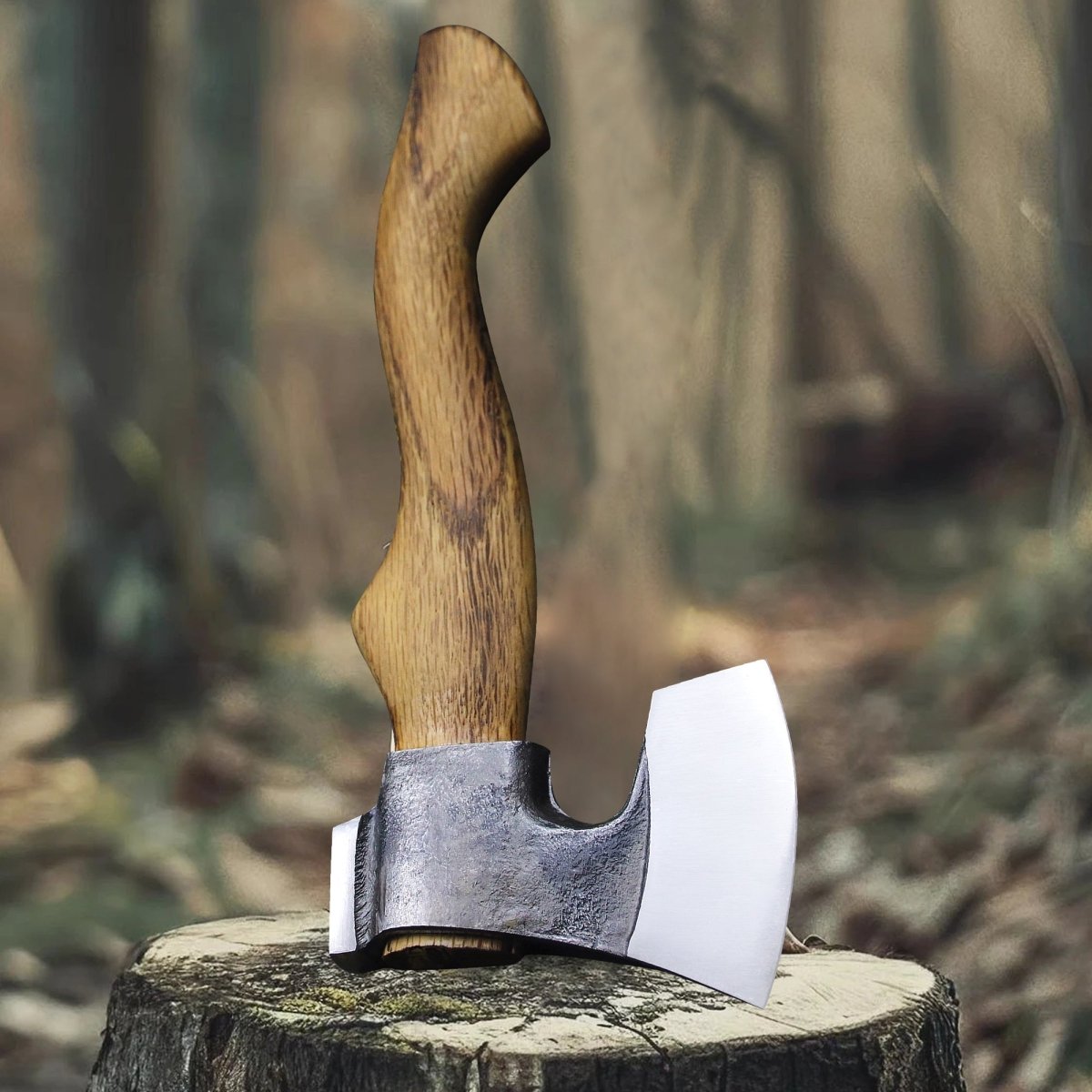 Topór Survivalowy Japoński z Kutej Stali DC53 – Narzędzie do Biwakowania i Bushcraftu 0