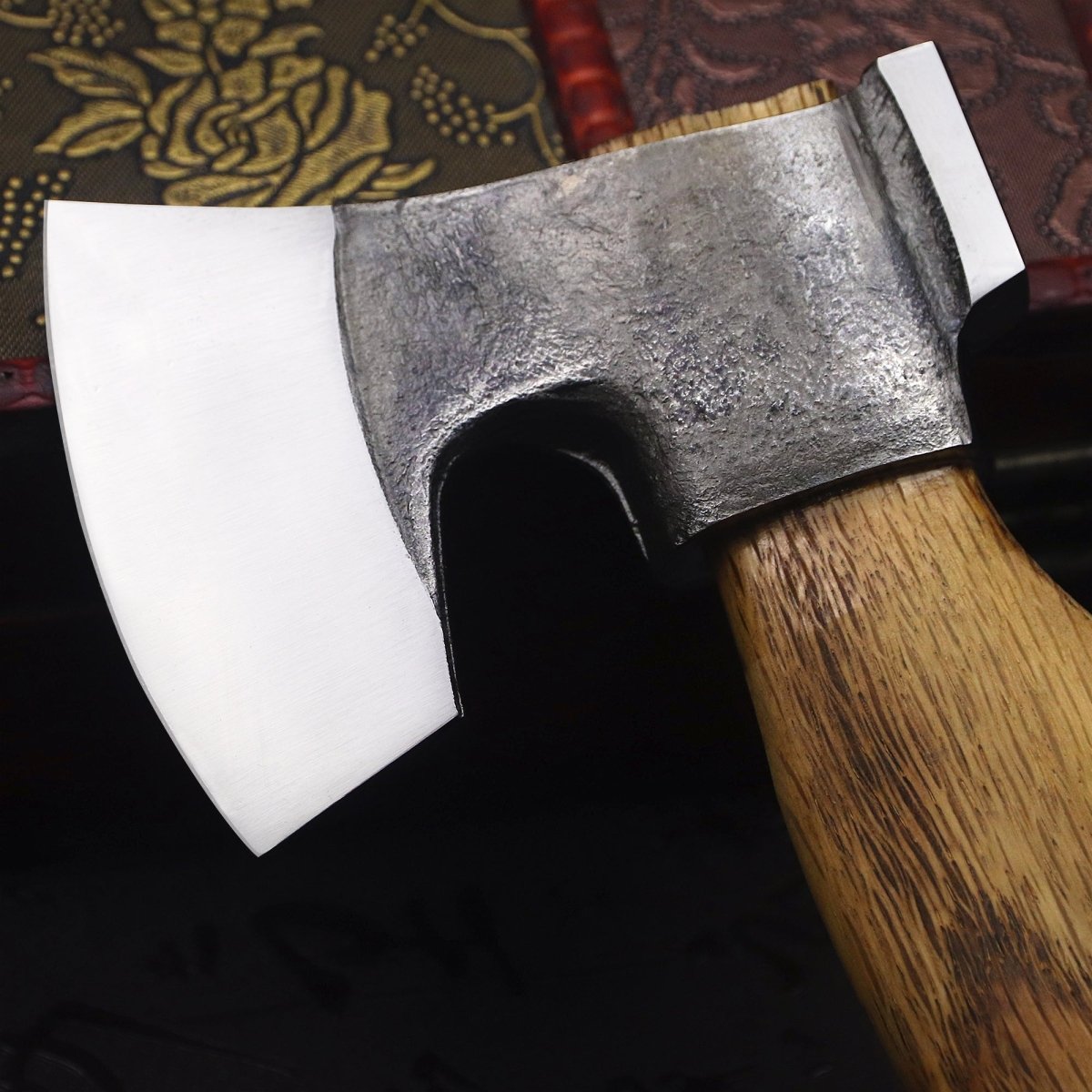 Topór Survivalowy Japoński z Kutej Stali DC53 – Narzędzie do Biwakowania i Bushcraftu 3