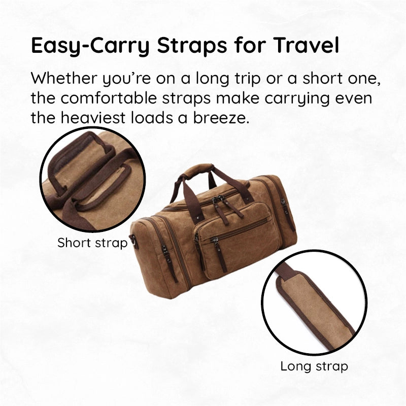 Torba Podróżna Dużej Pojemności na Siłownię – Płócienna z Kieszeniami, 53 cm 6