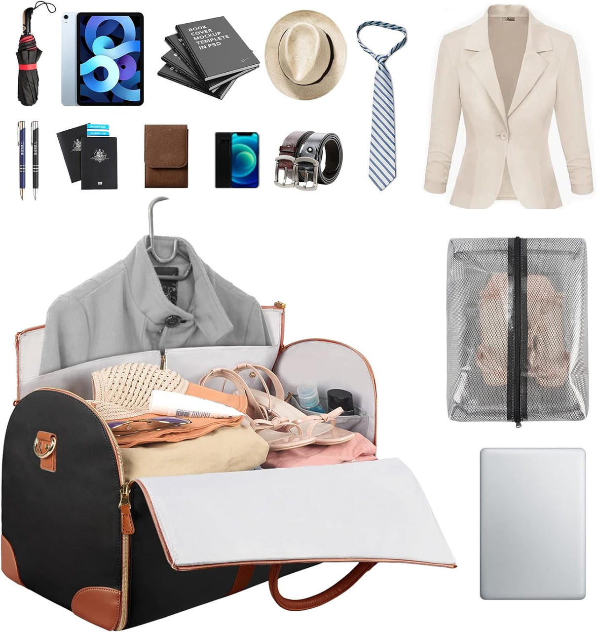 Torba podróżna unisex z dużą pojemnością – Wielokomorowa, regulowany pasek na ramię 5
