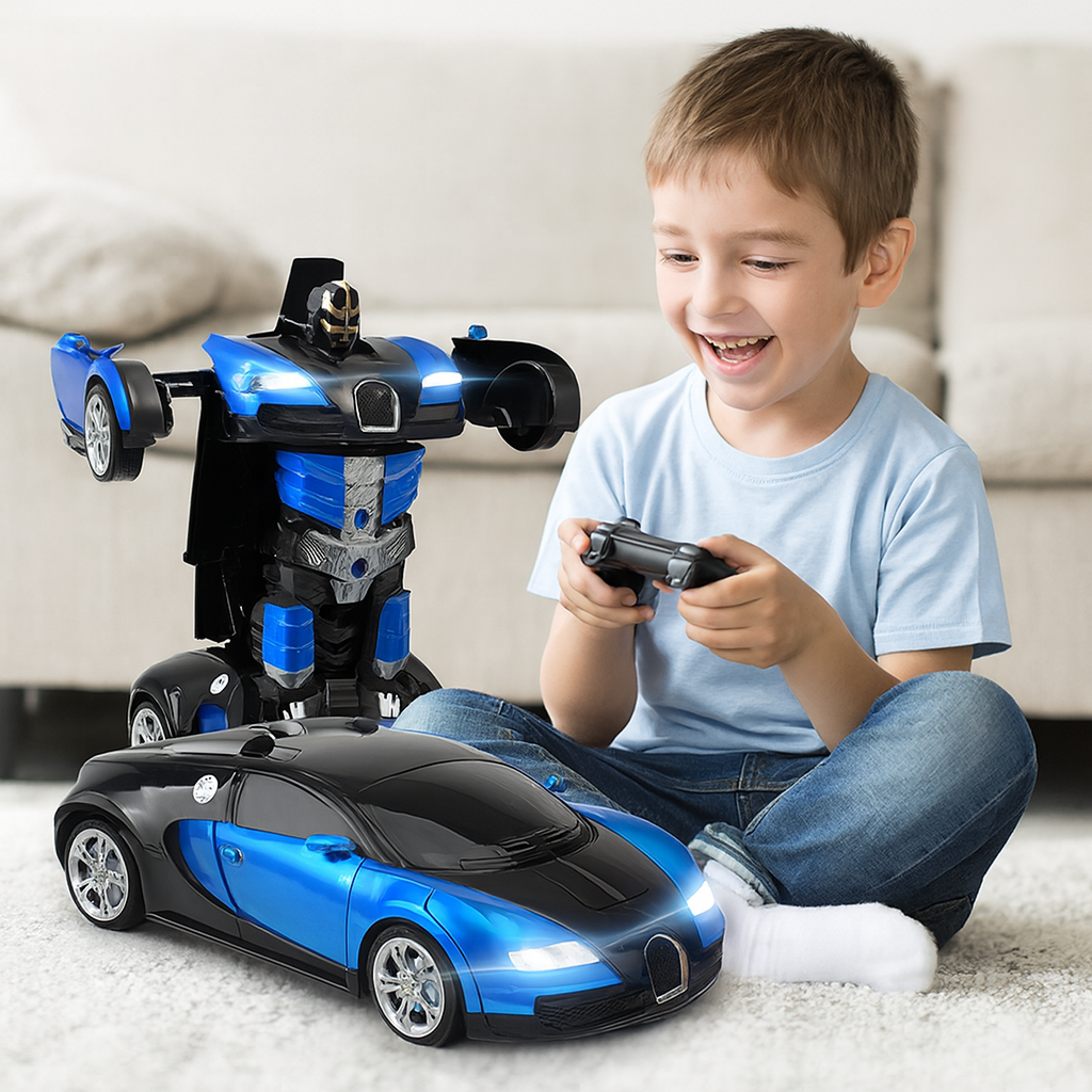Transformujący Zdalnie Sterowany Samochód-Robot z LED i Dźwiękiem dla Dzieci 2