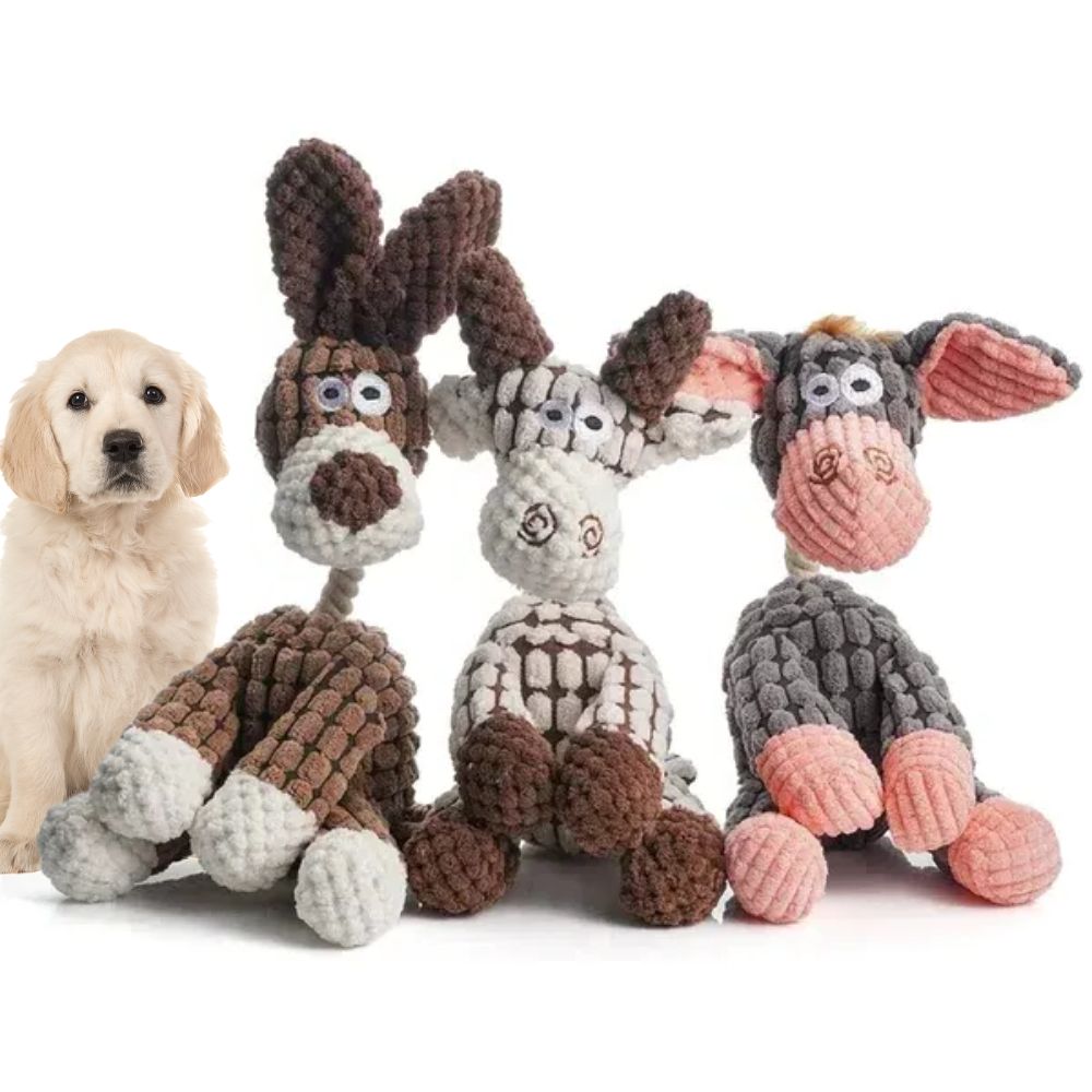 Trwała Pluszowa Zabawka Dla Psów - Wytrzymała, Z Piszczałką, Bezpieczna 0