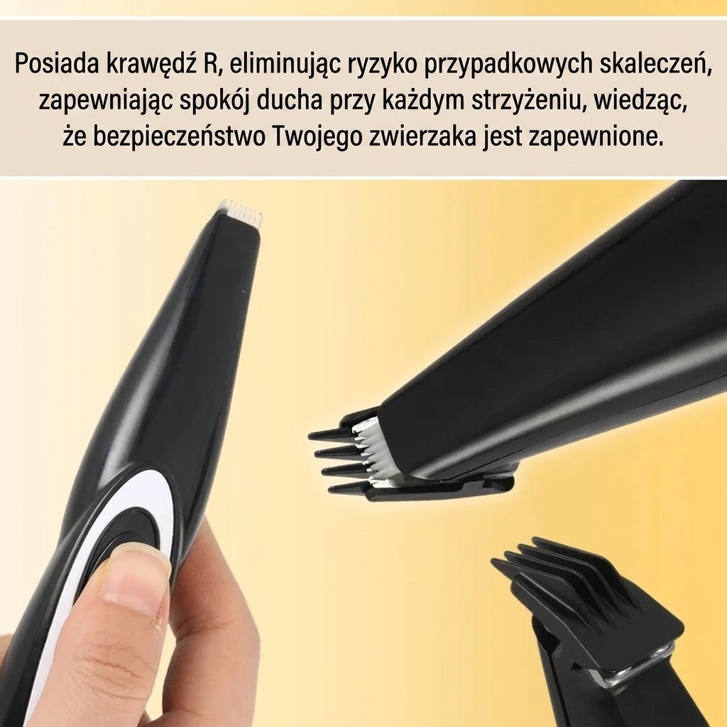 Trymer Do Pielęgnacji Zwierząt z Cichym Silnikiem – Bezprzewodowy, Ergonomiczny, Lekki 4