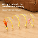 Tunel Dla Kota Sprężynowy z Wiszącymi Zabawami – Interaktywna Zabawka dla Kociąt i Dorosłych Kotów