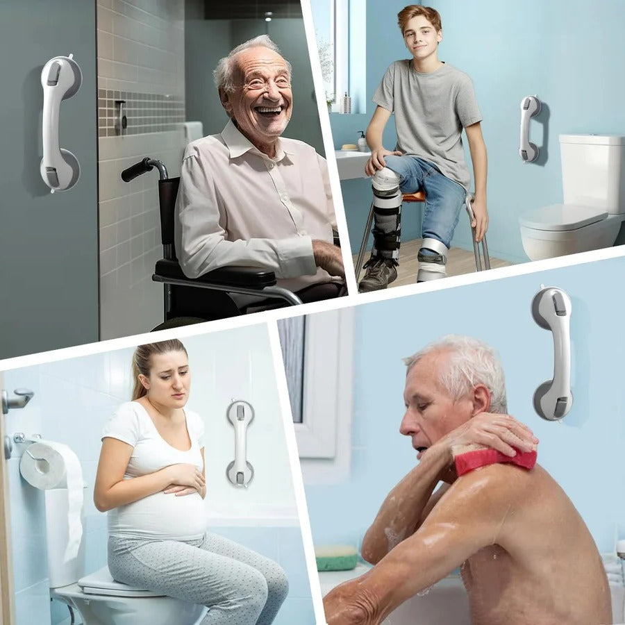 Uchwyt Łazienkowy Przyssawkowy - Stabilne Wsparcie do Pryszniców i Wanien 0