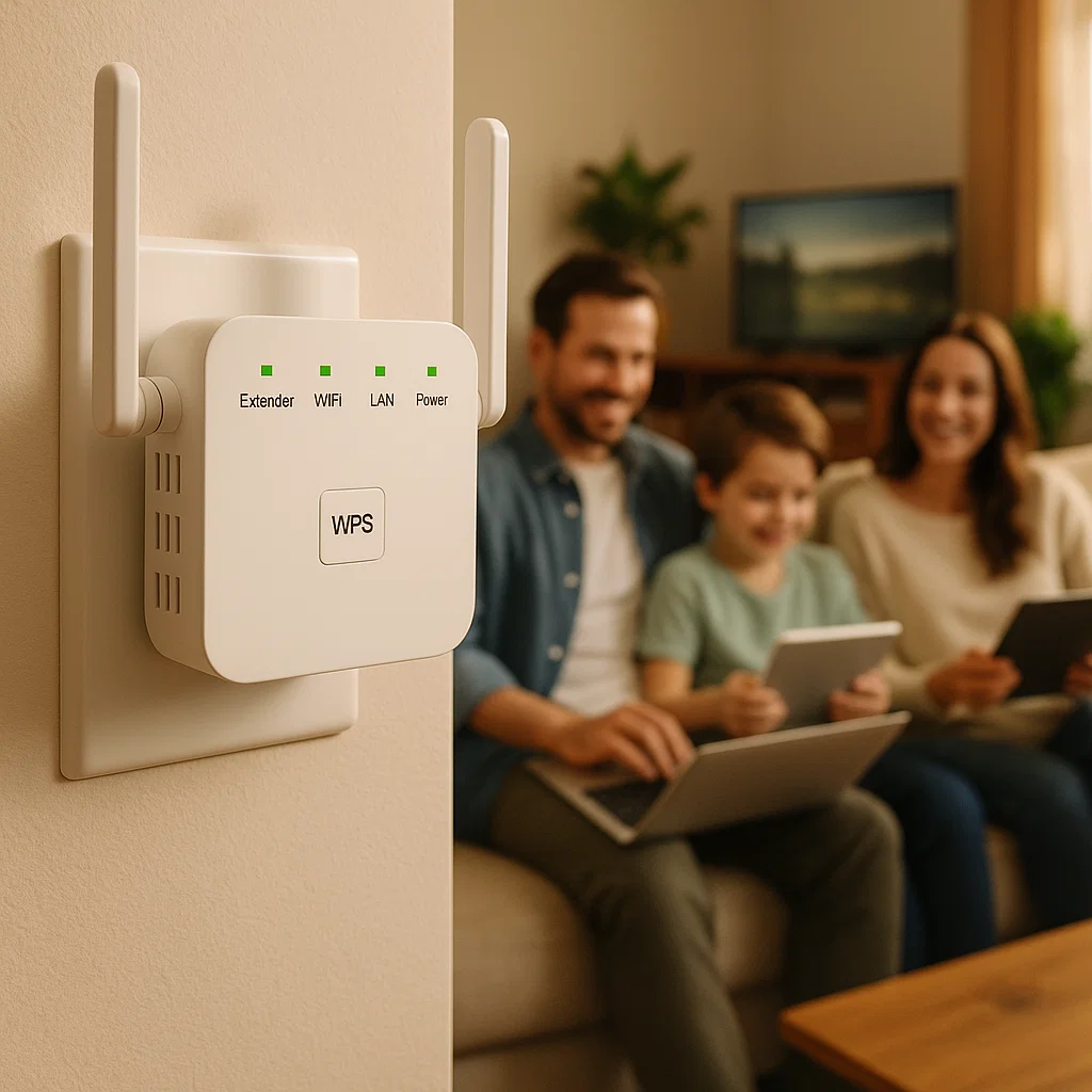 UltraXtend - Dwuzakresowy Wzmacniacz Wi-Fi 5G, Sygnał do 300 Mb/s, Plug & Play 1