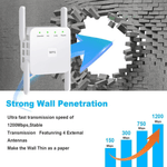 UltraXtend - Dwuzakresowy Wzmacniacz Wi-Fi 5G, Sygnał do 300 Mb/s, Plug & Play 3