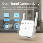 UltraXtend - Dwuzakresowy Wzmacniacz Wi-Fi 5G, Sygnał do 300 Mb/s, Plug & Play 7