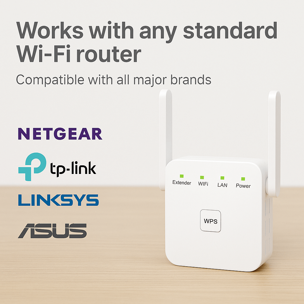 UltraXtend - Dwuzakresowy Wzmacniacz Wi-Fi 5G, Sygnał do 300 Mb/s, Plug & Play 8