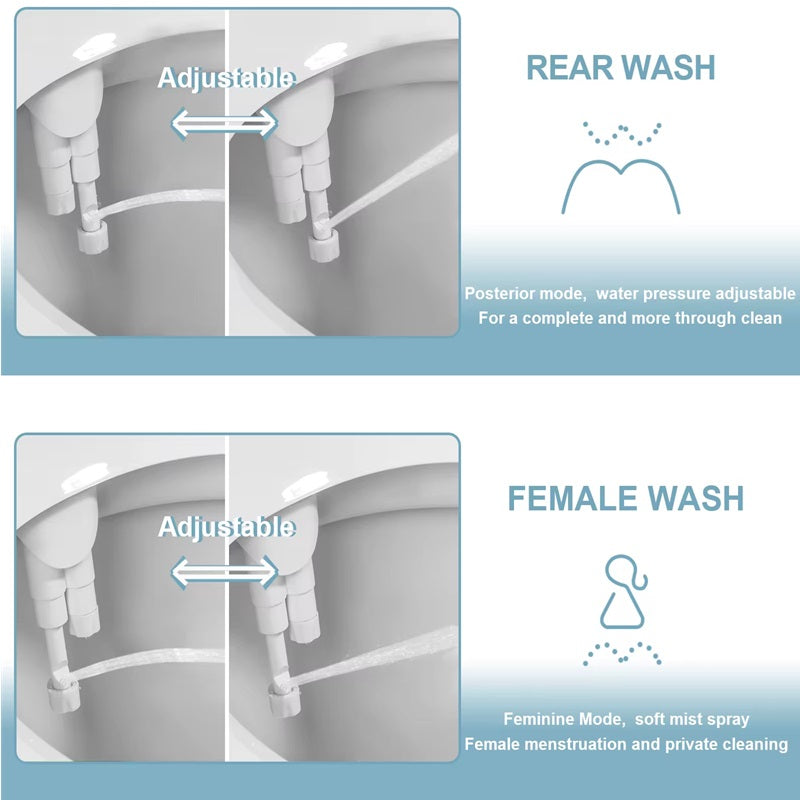 Ultracienka Nakładka Bidetowa z Podwójnymi Dyszami - Komfort i Higiena 4