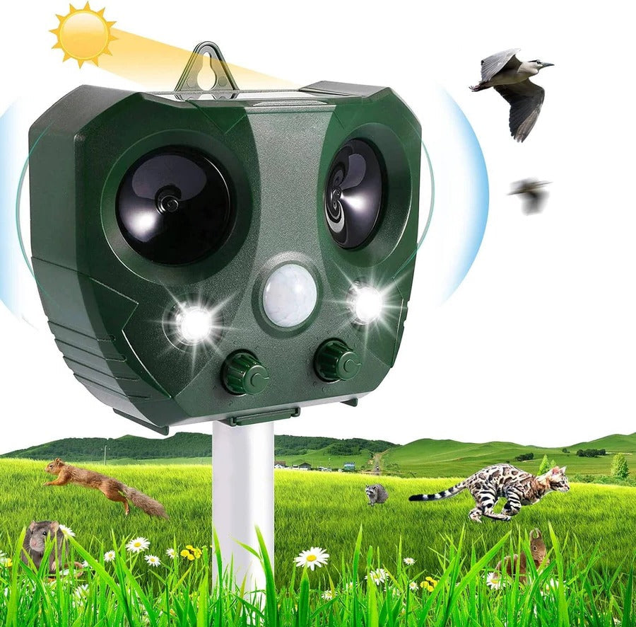 Ultradźwiękowy Odstraszacz Gołębi - Skuteczna Ochrona Ogrodu Na Ptaki IPX4 0