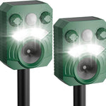 Ultradźwiękowy Odstraszacz Zwierząt z Czujnikiem Ruchu, Wodoodporny, Solar & USB 0