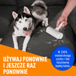Wałek Do Usuwania Sierści Zwierząt – Elektrostatyczny, Wielokrotnego Użytku, Przenośny