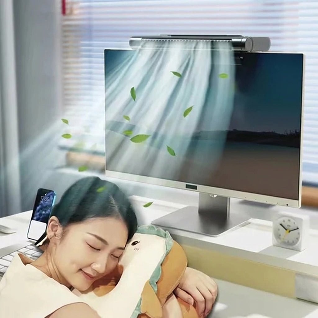 Wentylator USB Bezłopatkowy z Regulacją – Stojący lub Montowany na Monitorze 1