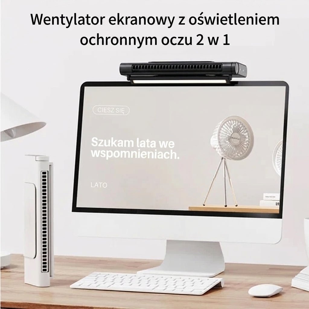 Wentylator USB Bezłopatkowy z Regulacją – Stojący lub Montowany na Monitorze 5