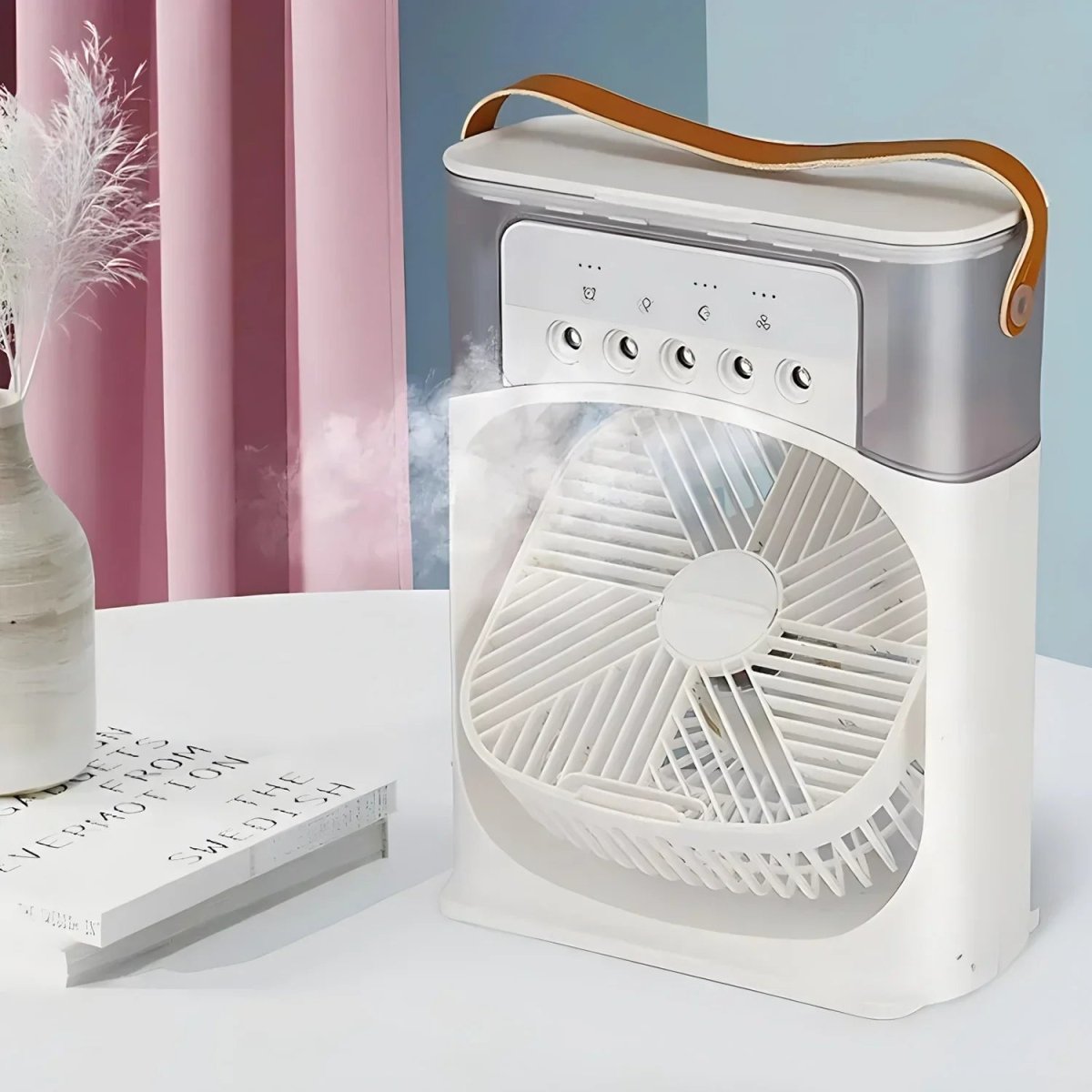 Wentylator, Klimatyzator i Nawilżacz 3 w 1 – Przenośny z Oświetleniem LED do Użytku w Domu i Biurze 0