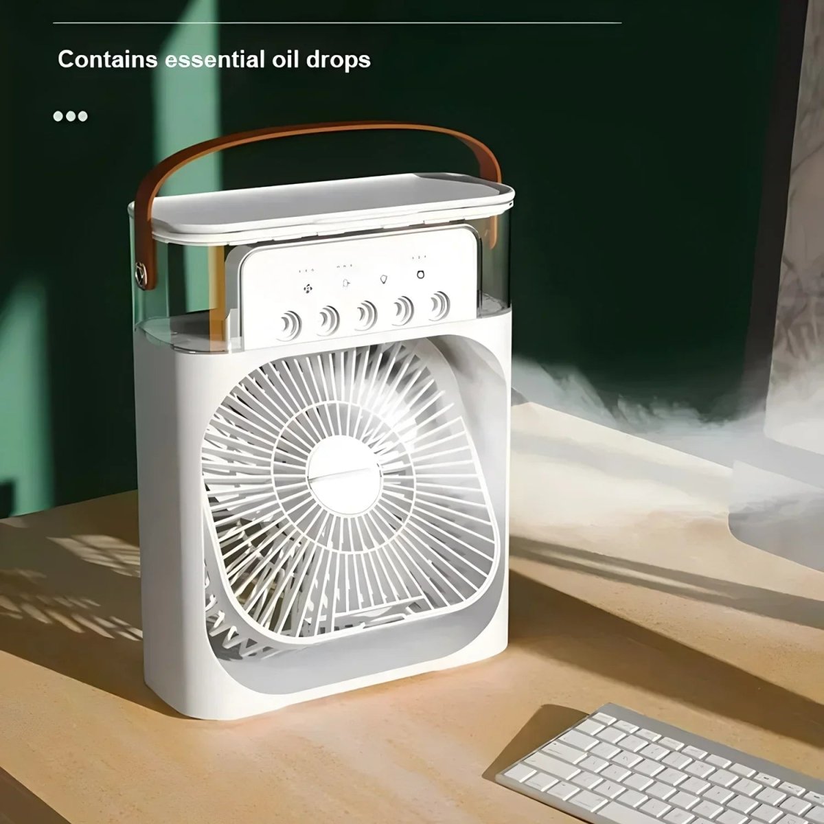 Wentylator, Klimatyzator i Nawilżacz 3 w 1 – Przenośny z Oświetleniem LED do Użytku w Domu i Biurze 3