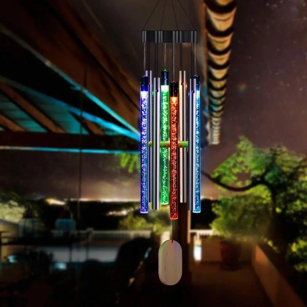 Wiatraki LED Zasilane Energiją Słoneczną – Wodoodporne Dzwonki do Ogrodu i Patio 1