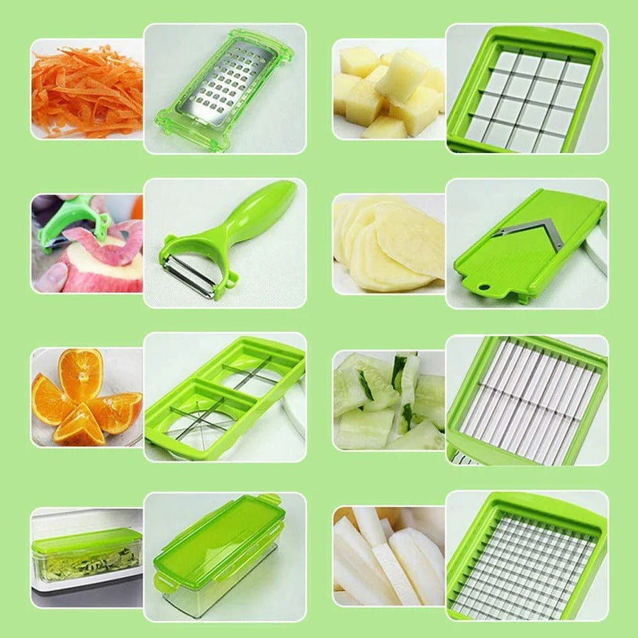 Wielofunkcyjna Krajalnica Do Warzyw 12 w 1 Z Ergonomiczną Osłoną Dłoni 2