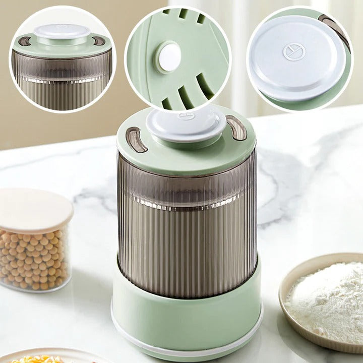 Wielofunkcyjny Młynek do Mąki - Dwupoziomowa Komora z Wydajnym Silnikiem 1500W 0