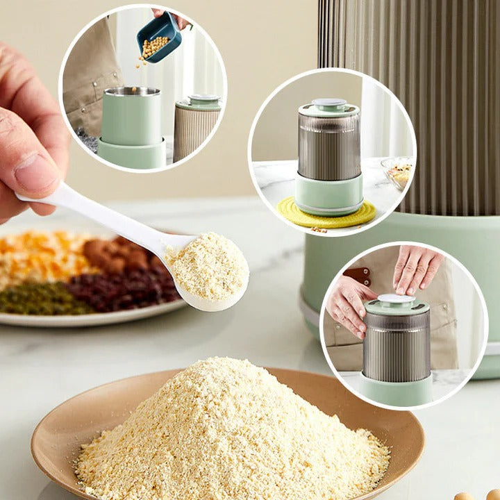 Wielofunkcyjny Młynek do Mąki - Dwupoziomowa Komora z Wydajnym Silnikiem 1500W 5