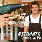 Wiertła Do Metalu i Drewna – Zestaw 4 Rozmiarów HSS 6542 6-12 mm z Rowkiem W 1