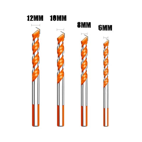 Wiertła Do Metalu i Drewna – Zestaw 4 Rozmiarów HSS 6542 6-12 mm z Rowkiem W 3
