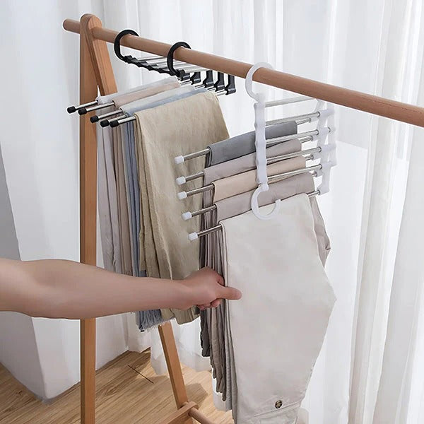 Wieszak Stojący na Ubrania z Obrotowym Hakiem - Oszczędność Miejsca i Antypoślizgowe Pręty 0