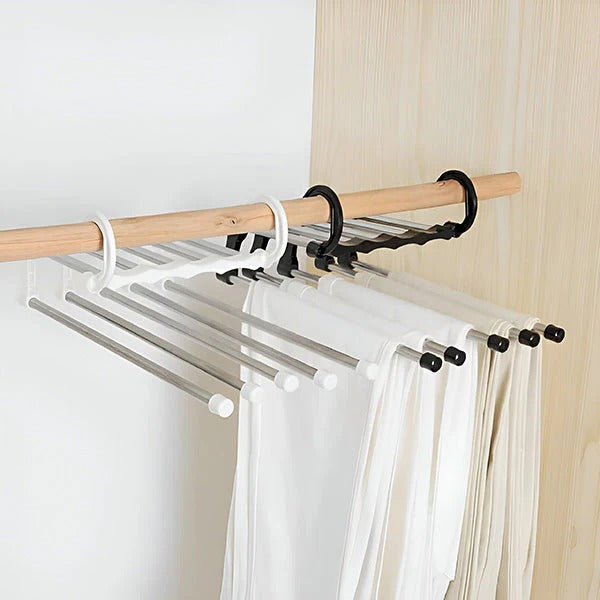 Wieszak Stojący na Ubrania z Obrotowym Hakiem - Oszczędność Miejsca i Antypoślizgowe Pręty 2