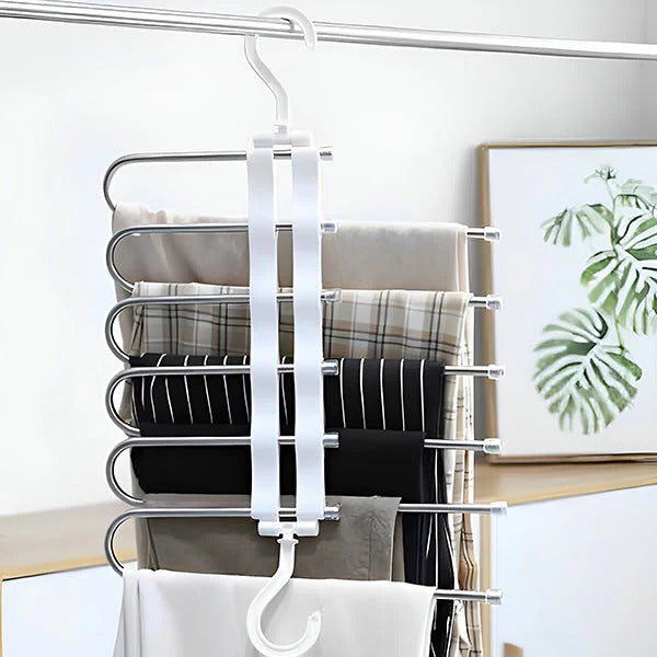 Wieszak Stojący na Ubrania z Obrotowym Hakiem - Oszczędność Miejsca i Antypoślizgowe Pręty 3