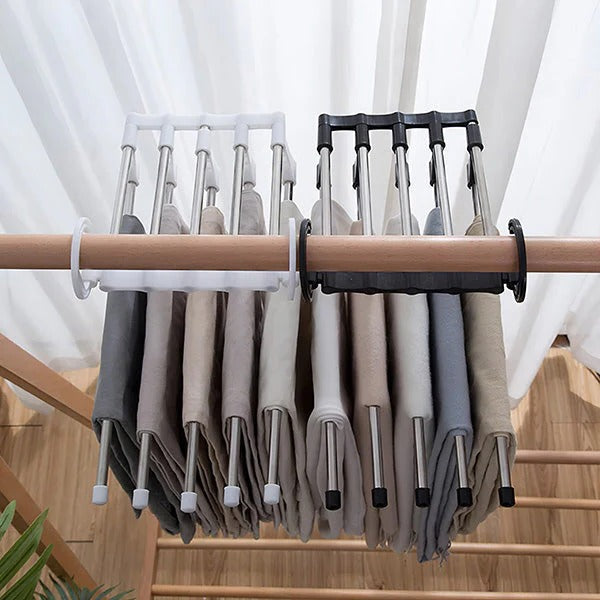Wieszak Stojący na Ubrania z Obrotowym Hakiem - Oszczędność Miejsca i Antypoślizgowe Pręty 5