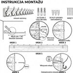 Wieszak na Ubrania na Ścianę z 10 Potrójnymi Haczykami – Drewniany do Przedpokoju i Łazienki 5