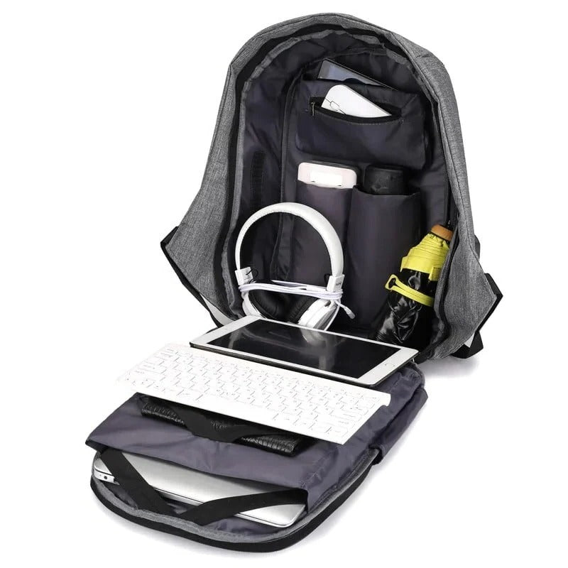 Wodoodporny Plecak Na Laptopa Z Portem USB I Zabezpieczeniem Przed Kradzieżą 4
