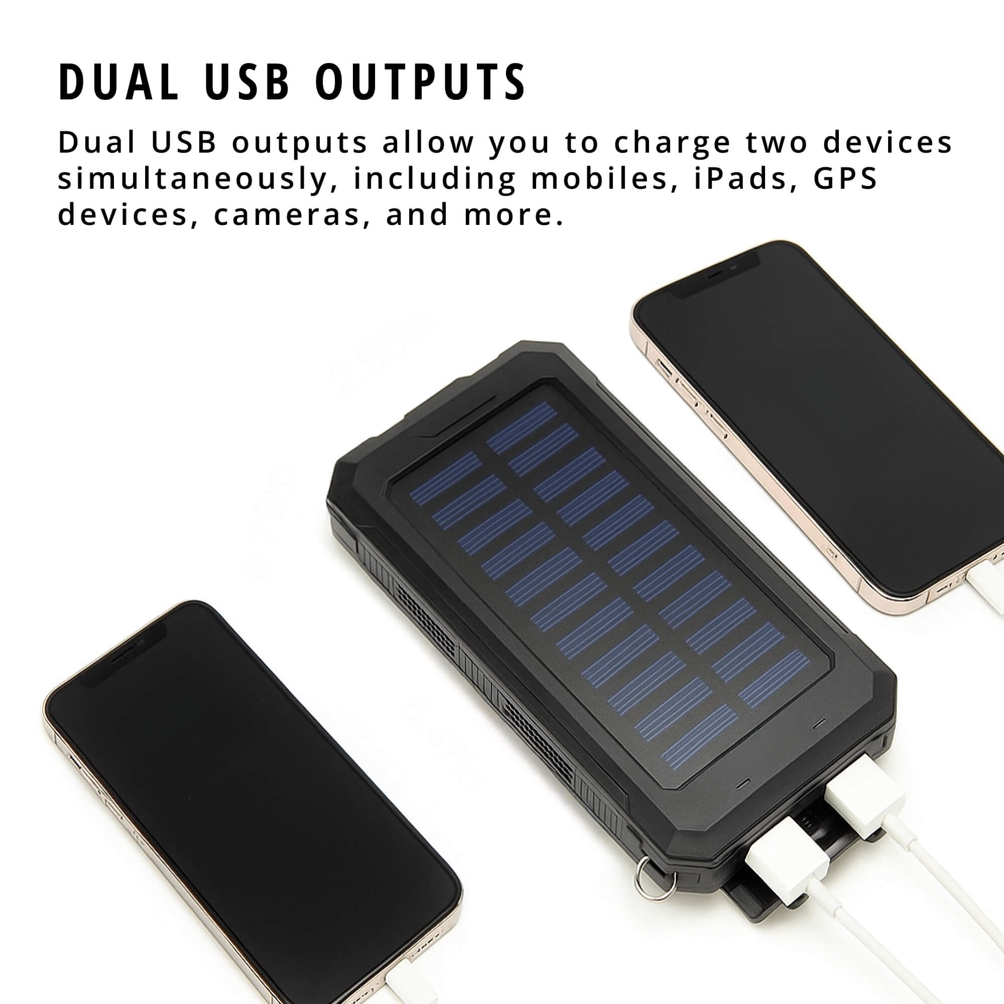 Wodoodporny Powerbank 500000 mAh z Ładowaniem Słonecznym - Idealny do Użytku na Zewnątrz 8