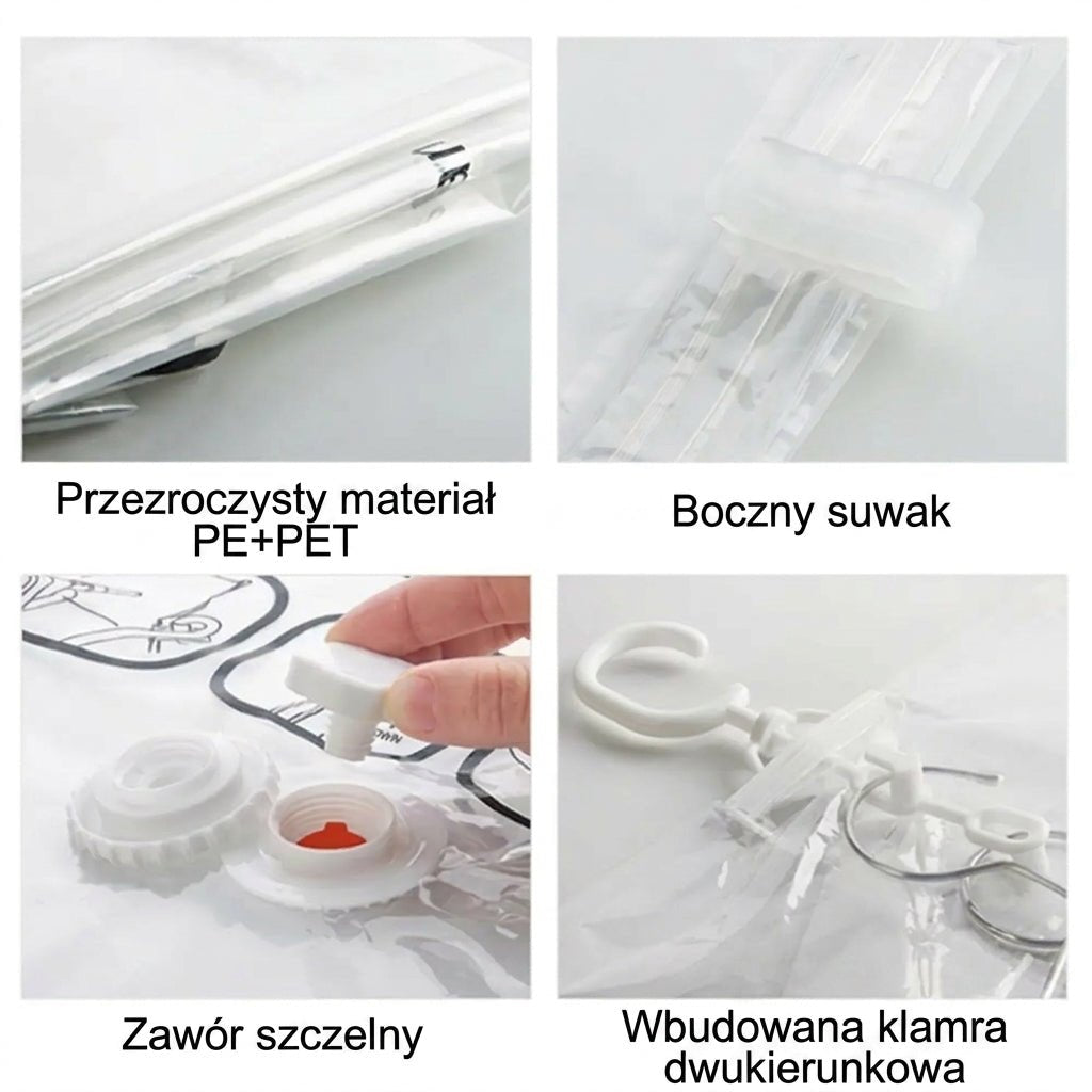 Worki Próżniowe na Ubrania – 4 Sztuki, Kompresja i Ochrona przed Kurzem i Wilgocią 8